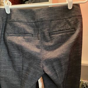 LOFT slacks, size 2, Navy woven fabric, back seams